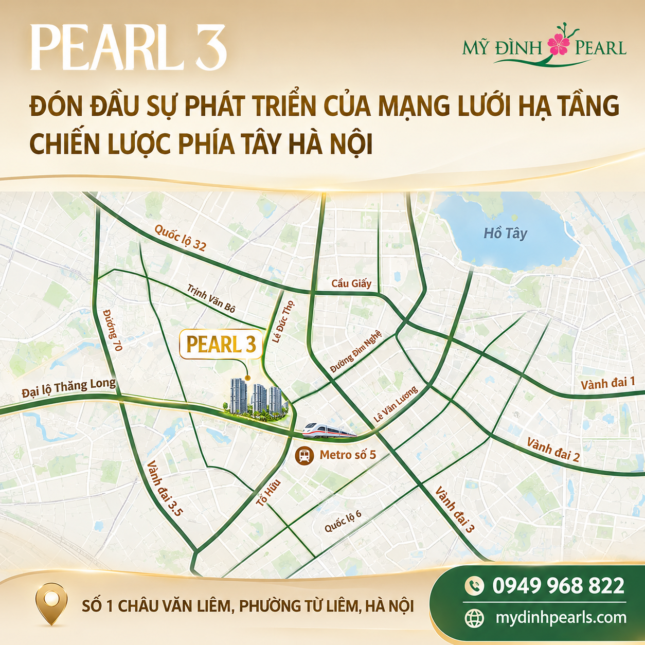 Pearl 3 Mỹ Đình Pearl: Lợi Thế Hạ Tầng Phía Tây Hà Nội